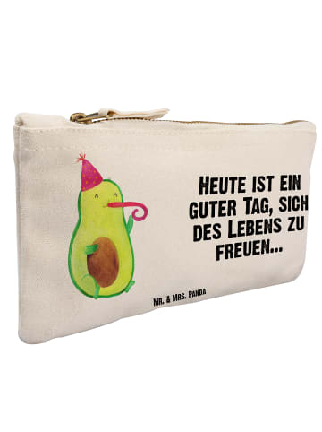 Mr. & Mrs. Panda Beauty Bag Avocado Feier mit Spruch in Weiß