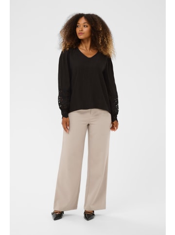 Cream Bluse langarm CRTina Relaxed fit in Pitch Black