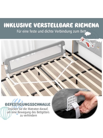COSTWAY Bettgitter in Grau