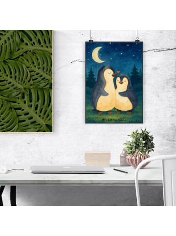 Mr. & Mrs. Panda Wanddekoration Pinguine Einschlafen Design ohne... in Weiß