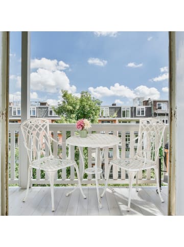 relaxdays 3-tlg. Gartenmöbel Set in Schwarz/ Bronze