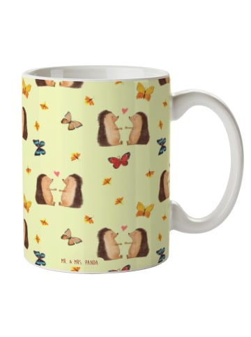 Mr. & Mrs. Panda Teetasse Igel Liebe ohne Spruch in Gelb
