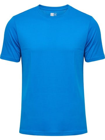 Hummel Sportshirt "Hmlelemental Chevron Cotton Tee" in Blau