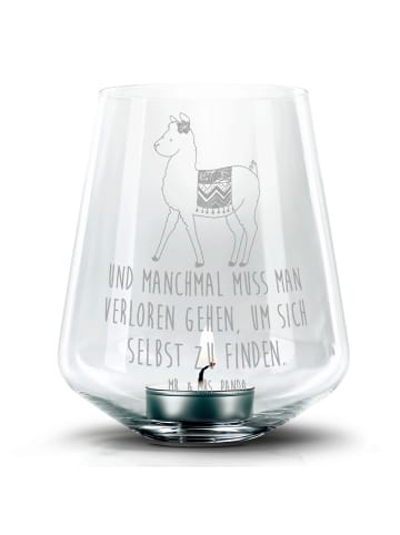 Mr. & Mrs. Panda Teelichthalter Alpaka Stolz mit Spruch in Transparent