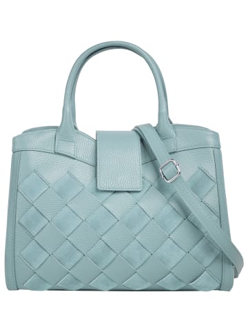 Samantha Look Handtasche echt Leder in blau