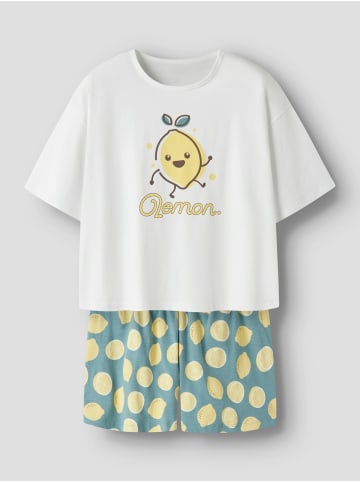 name it Schlafanzug Pyjama Shorty NKFNIGHTSET in mineral blue