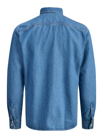 JACK & JONES Junior Jeanshemd Slim Fit Langarm JJESTANLEY in Blau