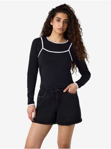 Noisy may Oberteil mit langen Ärmeln in Black1