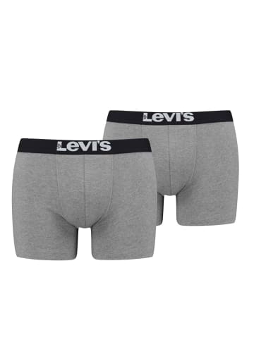 Levi´s 2er-PackBoxershortsLEVIS Men Solid Basic Boxer Brief 2Pin758 - middle grey mélange