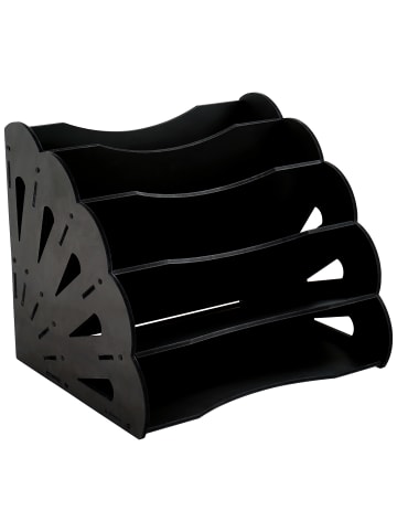 relaxdays Dokumentenablage in Schwarz - (B)32,5 x (H)28 x (T)28 cm