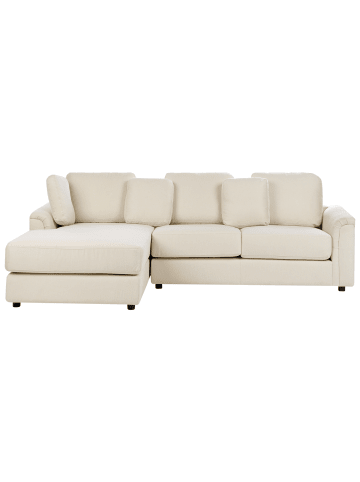 Beliani Ecksofa KOHLO in Beige/Schwarz - (W) 268 x (H) 86 x (L) 154 cm rechtsseitig