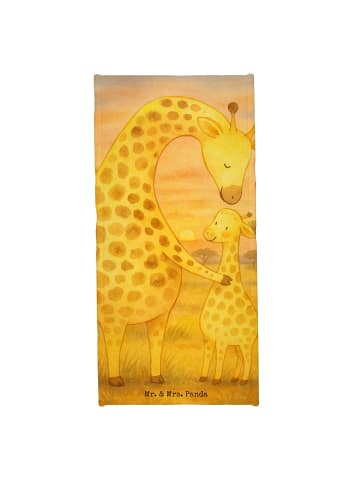 Mr. & Mrs. Panda Badehandtuch Giraffe Kind Design ohne Spruch in Sandig