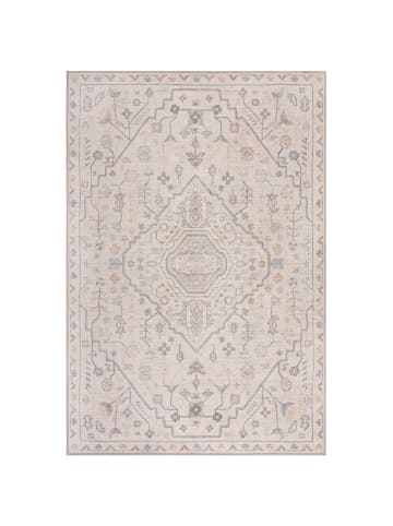 KADIMA DESIGN Waschbarer Teppich Medallion Muster, Orientalisch, Wohnzimmer in Beige