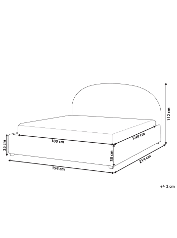 Beliani 10-tlg Doppelbett VAUCLUSE in Blau