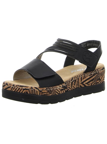 rieker Keilsandalette in schwarz