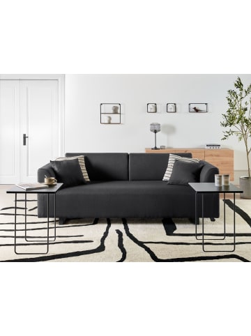 Beliani 3-tlg 3-Sitzer Sofa SOKNA in Schwarz