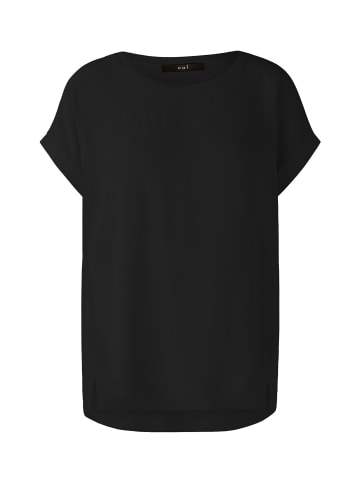 Oui Blusenshirt AYANO 100% Viskosepatch in black