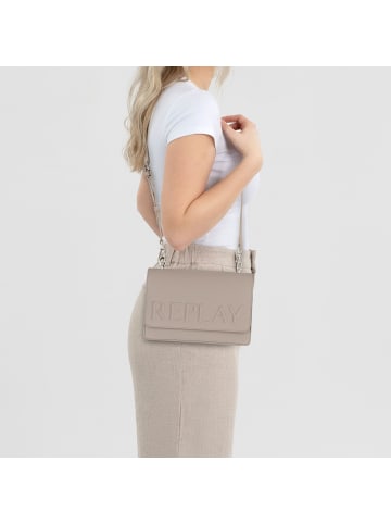 Replay Umhängetasche 25 cm in taupe gray