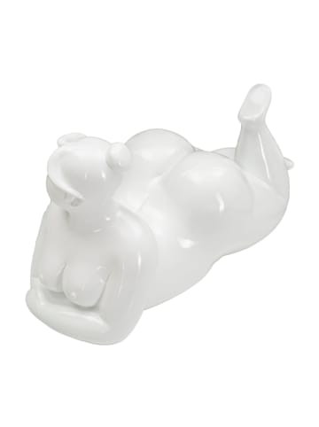 Mauro Ferretti Weiße Harzstatue einer Frau, 32 x 12,5 x 16 cm