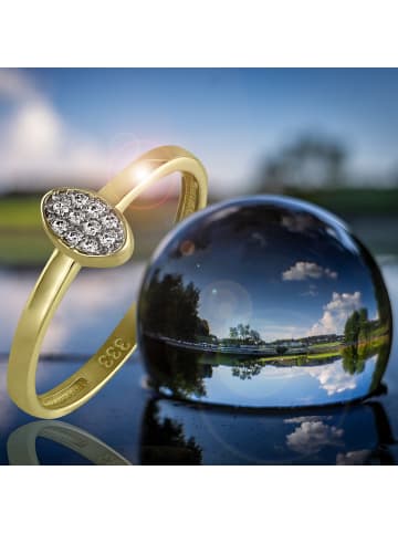 GoldDream 333 Gelbgold - 8 Karat Damen Ringe Oval Fingerring  58 (18,5)
