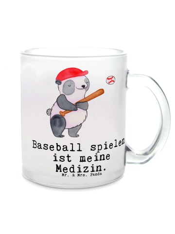 Mr. & Mrs. Panda Tee Tasse Panda Baseball spielen mit Spruch in Transparent