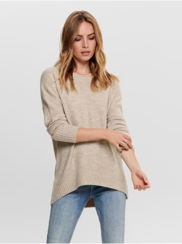 ONLY Warmer Strick Pullover Lockerer Stretch Jumper ONLNANJING in Hellbraun