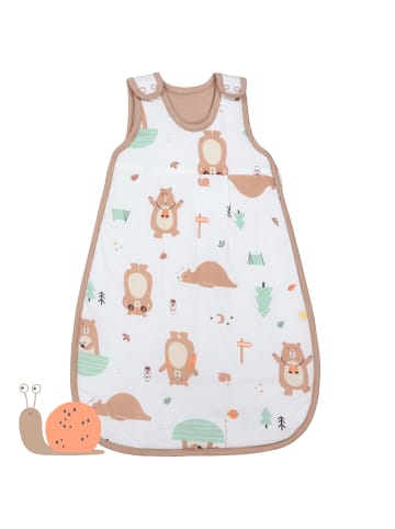 Schlummersack Babyschlafsack, 1.0 TOG in Beige-Weiß