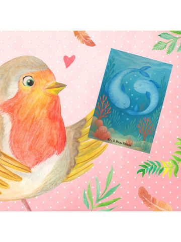 Mr. & Mrs. Panda Beileidskarte Sternzeichen Fische Design ohne S... in Weiß