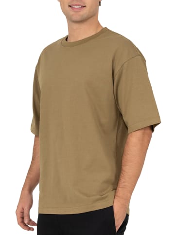 Reichstadt Reichstadt Regular Fit T-Shirt Herren Shoulder Drop 25RS071 Khaki XS