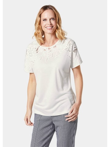 GOLDNER Kurzgröße:  Ausbrenner-Shirt Ausbrenner-Shirt in weiß