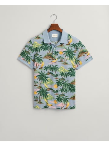 Gant Hawaiian Print Poloshirt in Blau