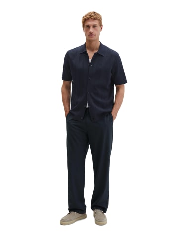 Marc O'Polo Kurzarm-Feinstrickshirt Travel Collection in Deep Night Blue