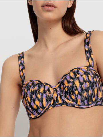 LSCN BY LASCANA Bügel-Bikini-Top in schwarz bedruckt