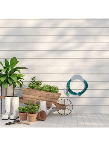 relaxdays 2 x Schlauchhalter in Grau