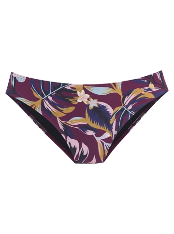 LASCANA Bikini-Hose in bordeaux bedruckt