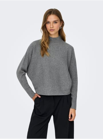 JDY Strickpullover in Medium Grey Melange