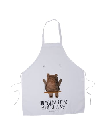 Mr. & Mrs. Panda Küchenschürze Bär Schaukel mit Spruch in Weiß