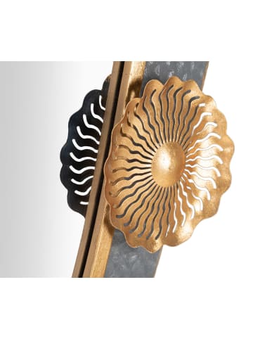 Mauro Ferretti Wandspiegel aus gold-grauem Metall, 55,9 x 5,7 x 90,8 cm