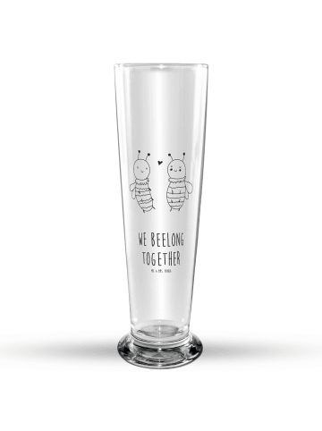 Mr. & Mrs. Panda Bierglas Biene Verliebt mit Spruch in Transparent