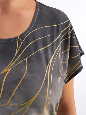 WITT WEIDEN Shirt in hellgrau-schwarz-bedruckt