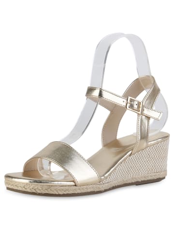 VAN HILL Keilsandaletten Eleanor in Gold