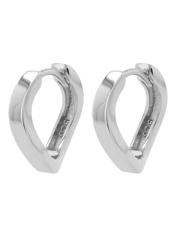 Adeliás Damen Ohrringe – Creole aus 925 Silber in silber