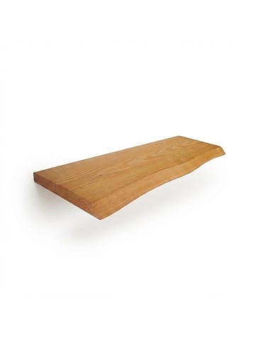 relaxdays Wandregal "Baumkante" in Natur - (B)100 x (H)3 x (T)22 cm