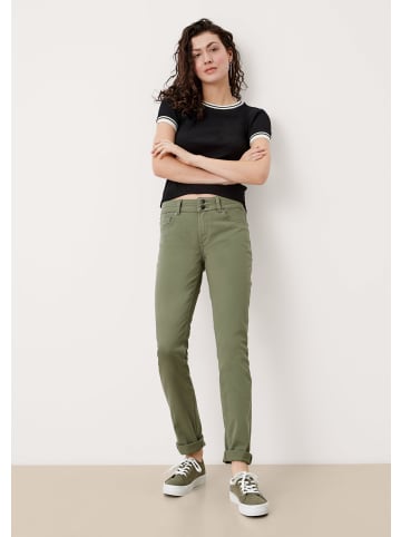 QS Denim Hose lang in Olive