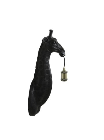 Light & Living Wandlampe Giraffe - Schwarz - 20.5x19x61cm