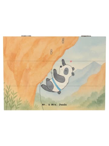 Mr. & Mrs. Panda Holzbox Panda Klettern Design ohne Spruch in Weiß