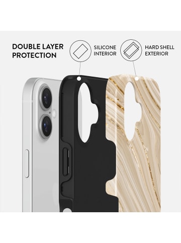 Apple Burga Full Glam, Cover, Apple, iPhone 16, 15,5 cm (6.12"), Beige