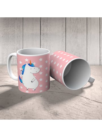 Mr. & Mrs. Panda Kindertasse Einhorn Mann ohne Spruch in Rot Pastell