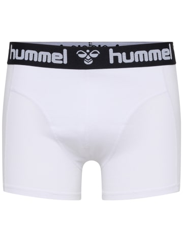 Hummel Boxershorts 2er-Pack Stretch-Unterwäsche in Weiß-Schwarz