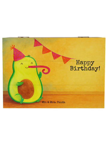 Mr. & Mrs. Panda Geschenkbox Avocado Geburtstag Design mit Spruch in Weiß